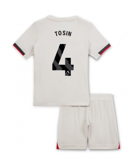 Billige Fotballdrakt Chelsea Tosin Adarabioyo #4 Replika Bortedraktsett Barn 2025-26 Kortermet (med bukser)